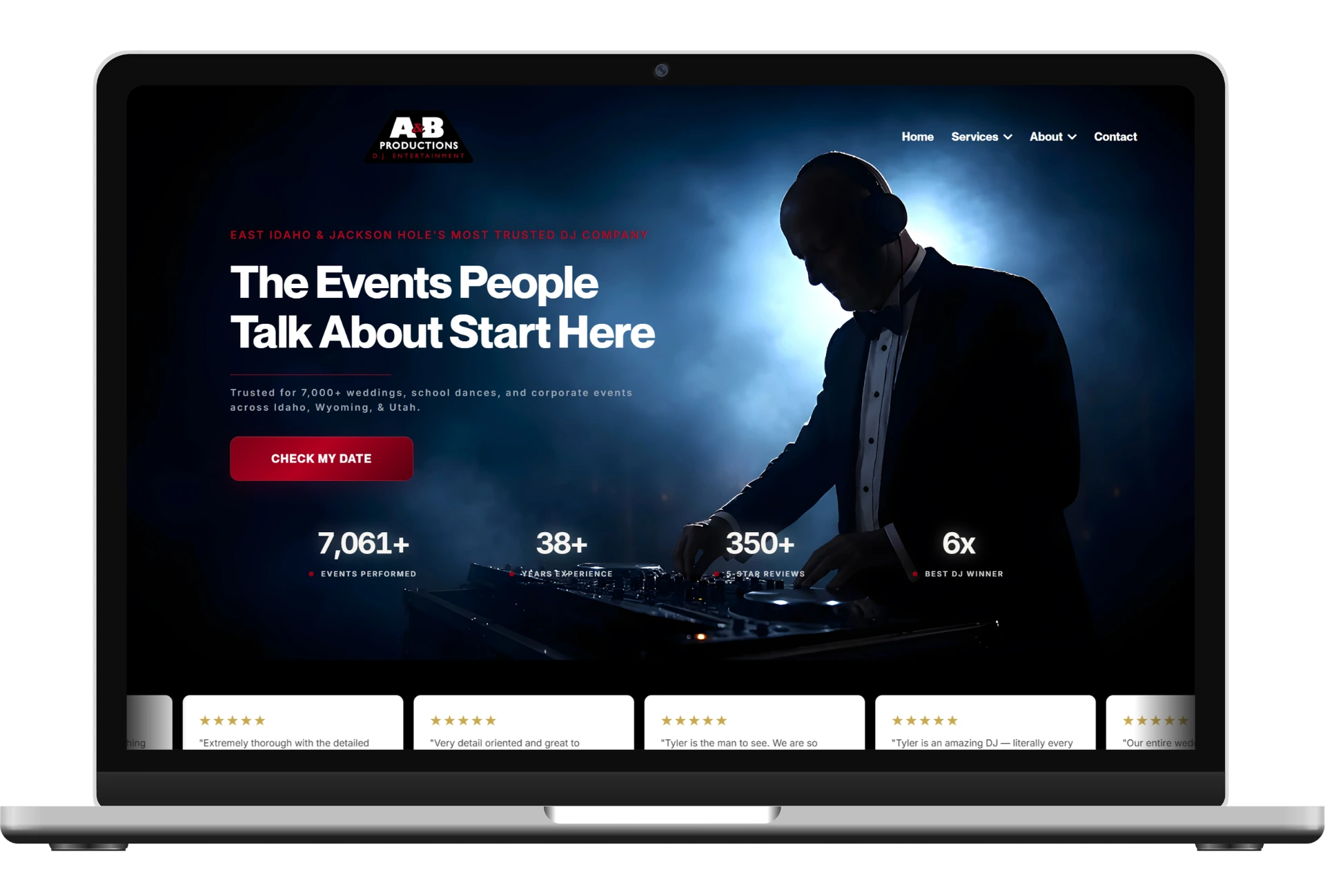 After screenshot for A&B Productions