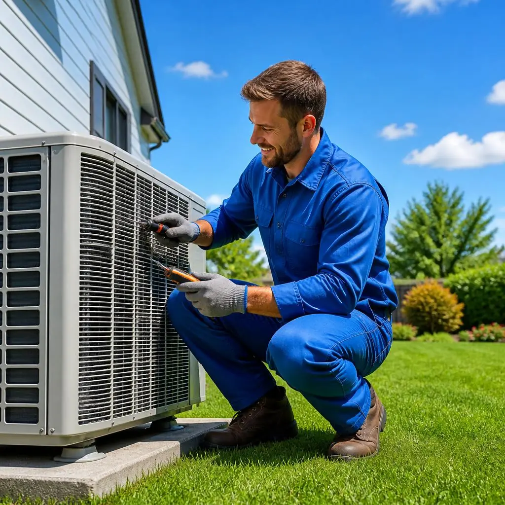HVAC contractor at work — hvac website design and marketing by Stallion Creed