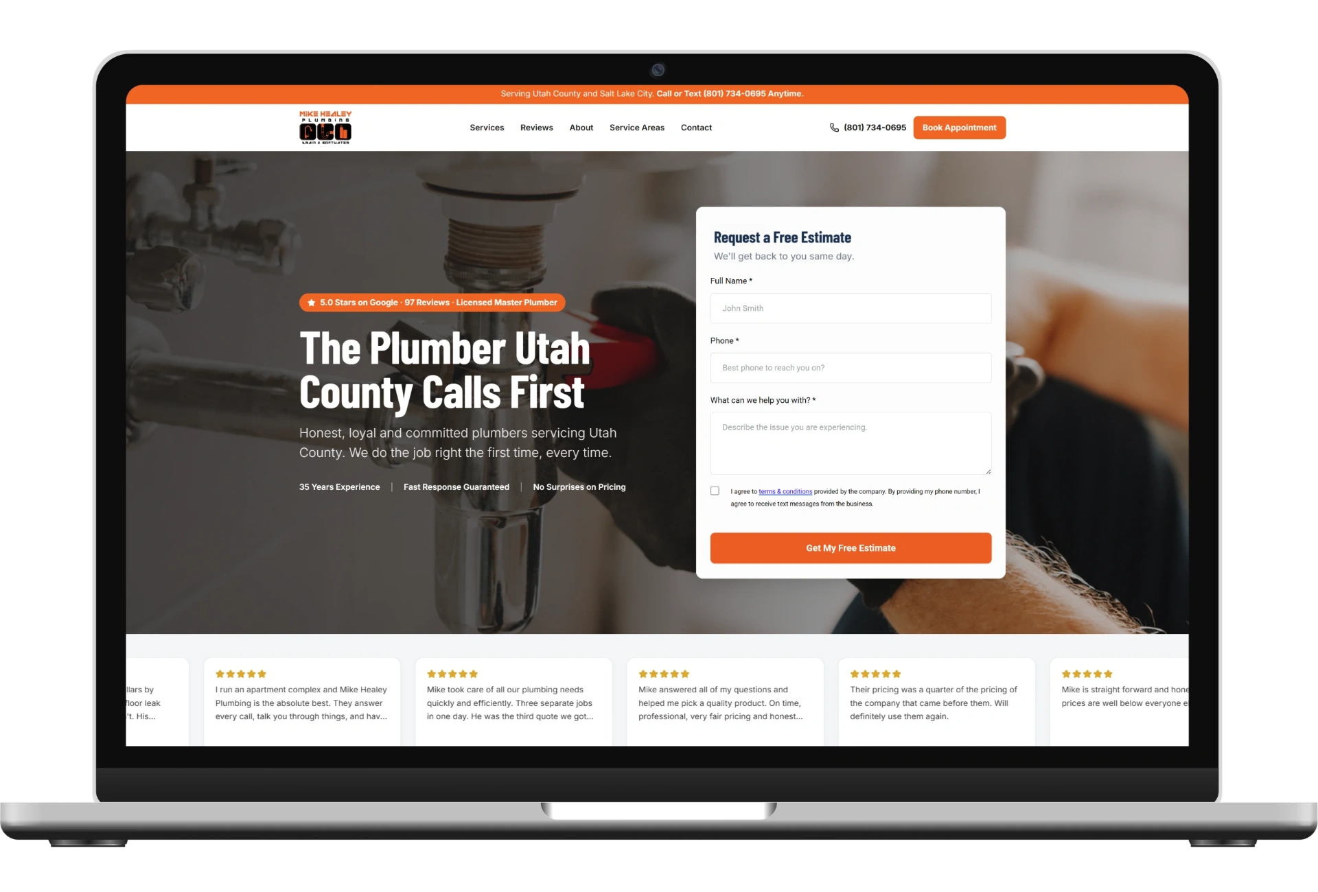After screenshot for Mike Healey Plumbing
