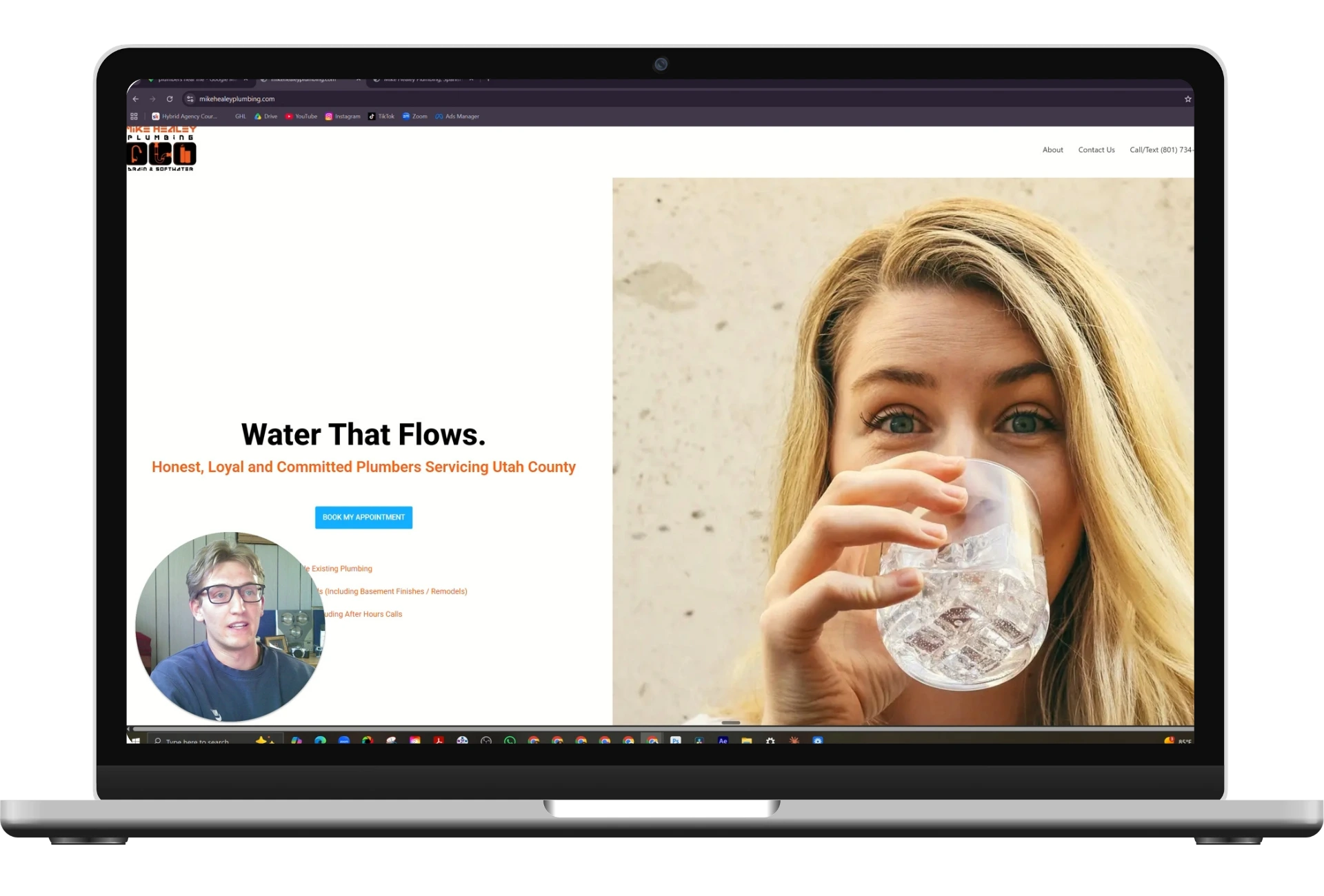 Before screenshot for Mike Healey Plumbing