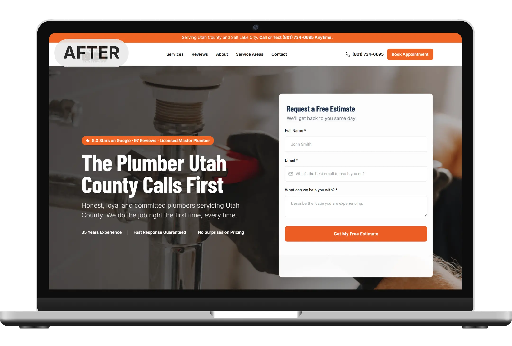 Website after redesign