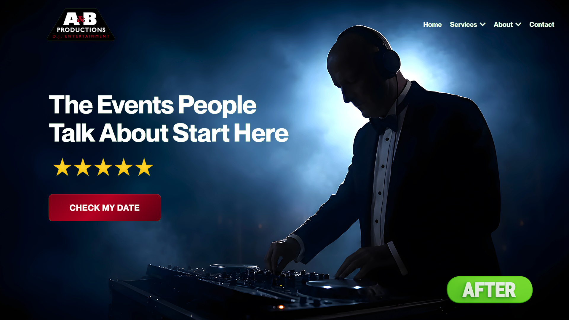 Modern website after redesign